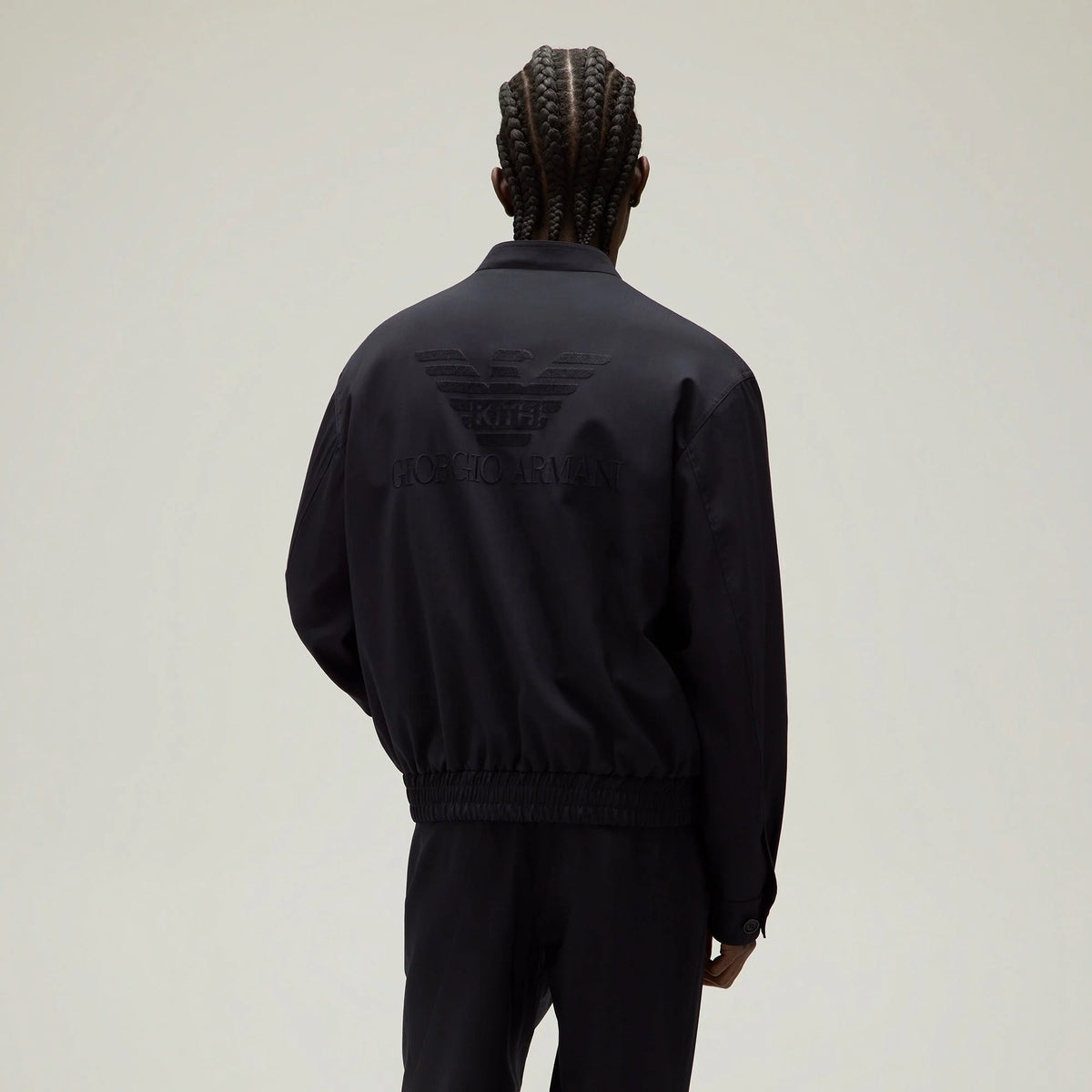 Giorgio Armani & Kith Collarless Bomber Jacket - Admiral