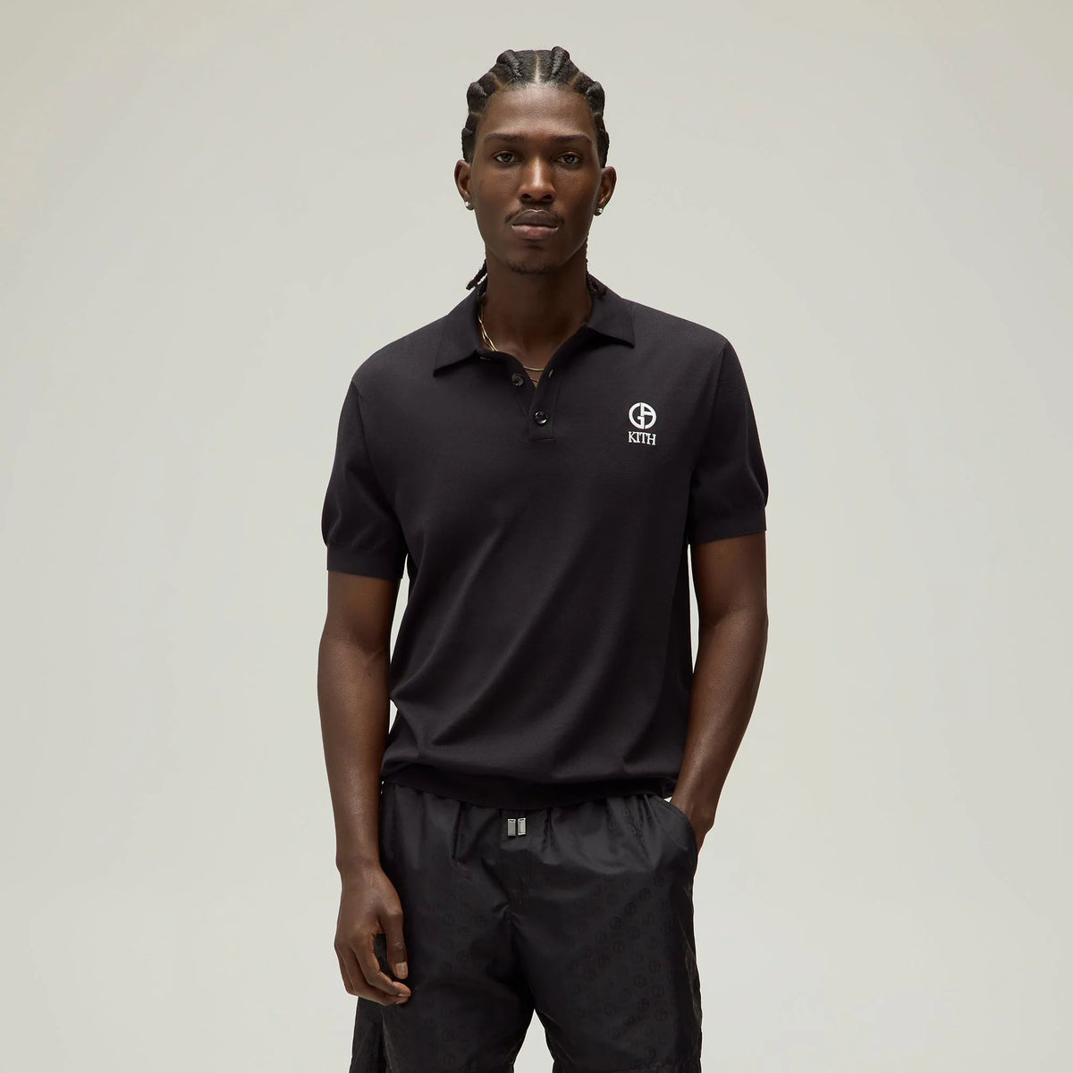 Giorgio Armani & Kith Tilden Knit Polo - Ghost