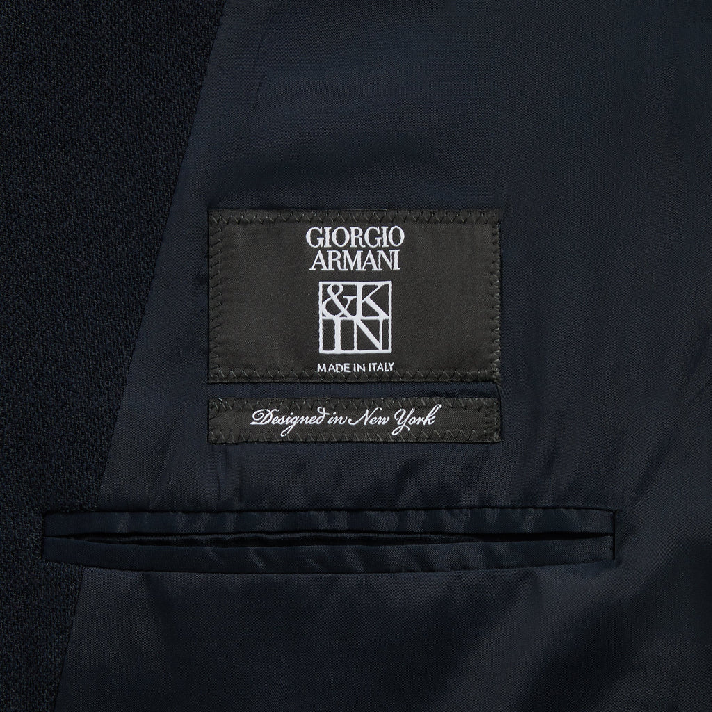 Giorgio Armani & Kith &Kin The Traveler Virgin Wool Double-Breasted Jacket - Ink
