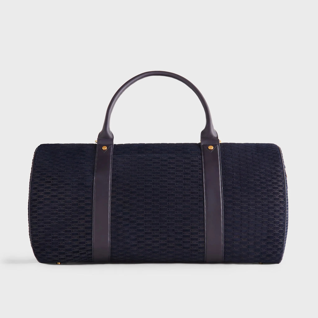 Kith Monogram Suede Traveler K55 Bag - Ink