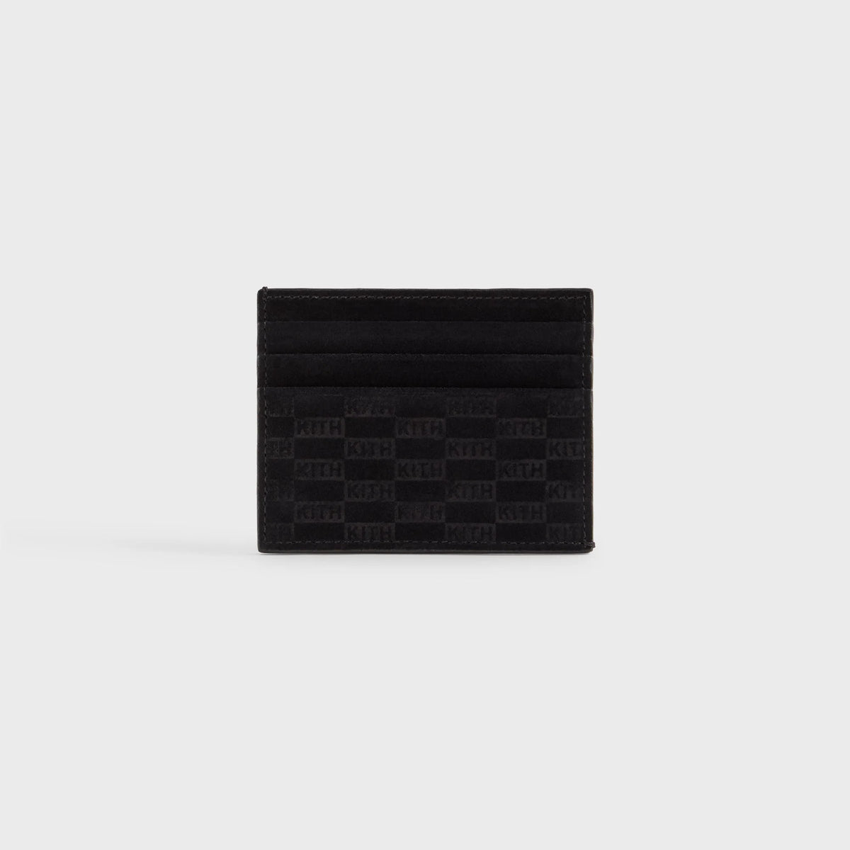 Kith Monogram Suede Card Holder - Black