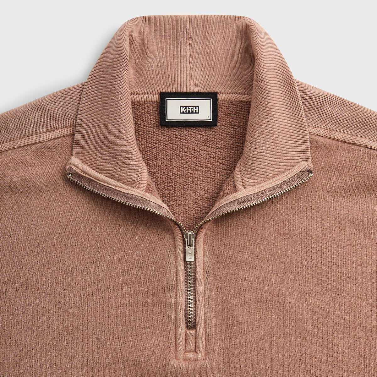 Kith 101 Sueded Fleece Nelson Quarter Zip - Dusty Mauve