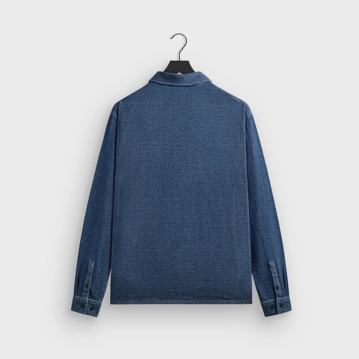 Kith Railroad Stripe Indigo Boxy Collar Overshirt - Dark Indigo