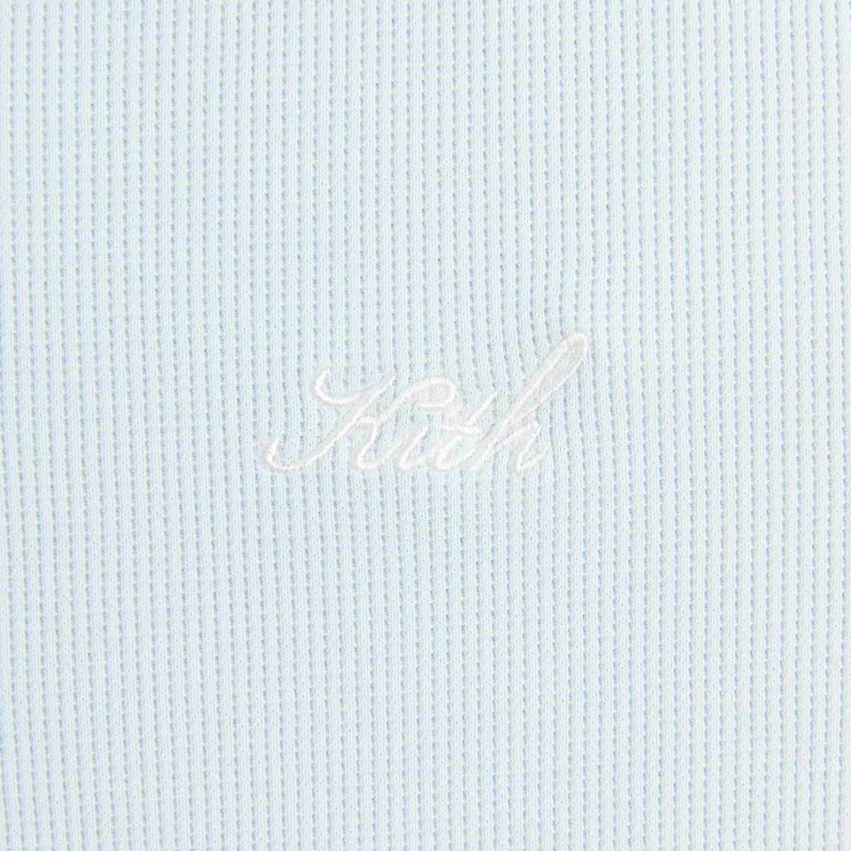 Kith Micro Waffle Drew Polo - Light Indigo