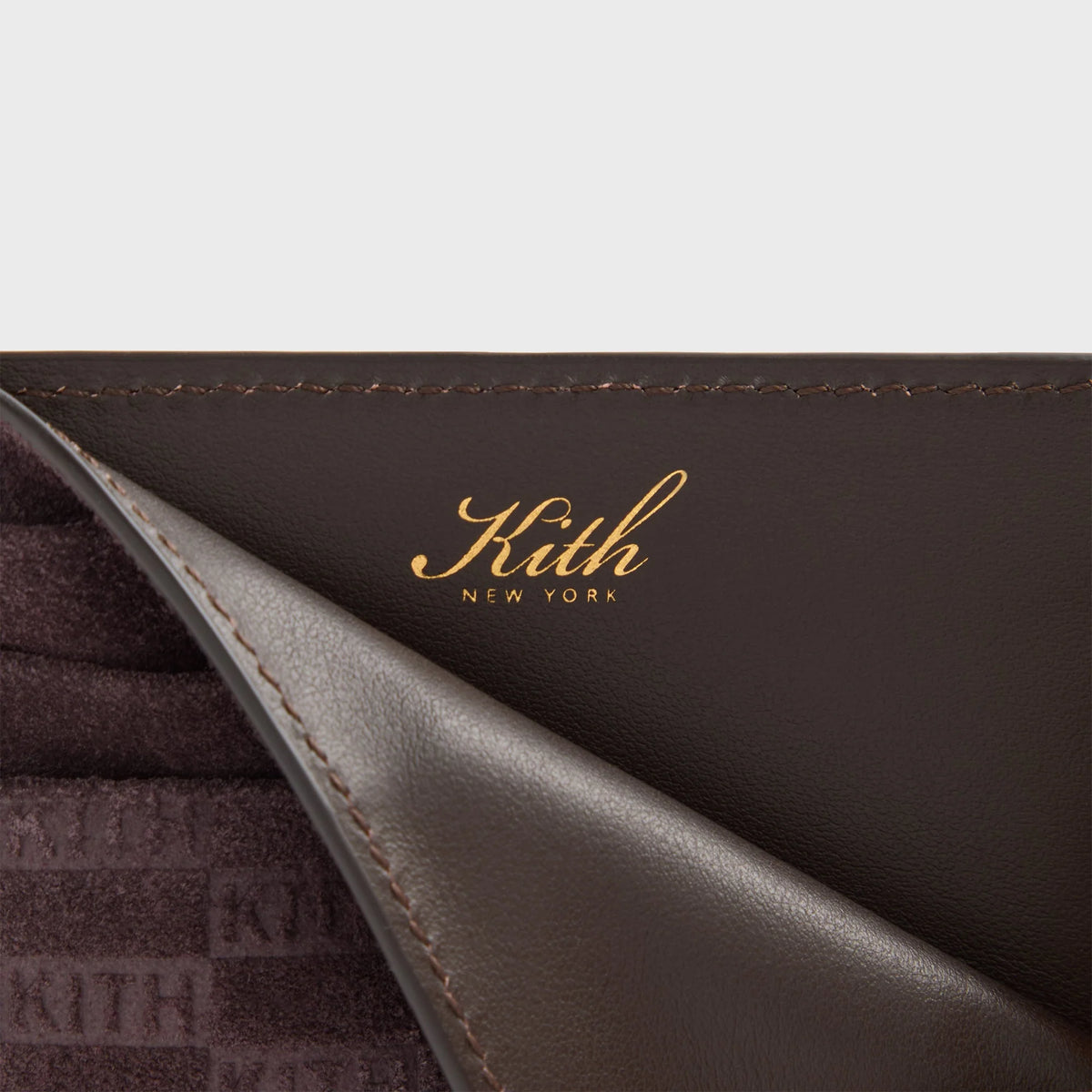 Kith Monogram Suede Card Holder - Incognito