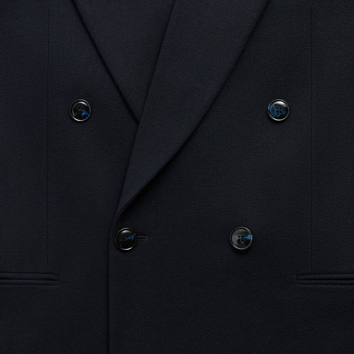 Giorgio Armani & Kith &Kin The Traveler Virgin Wool Double-Breasted Jacket - Ink