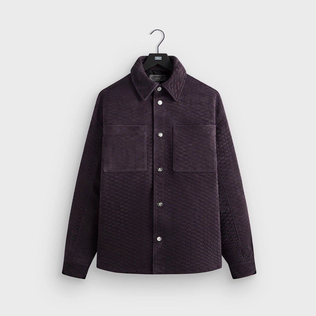 Kith Monogram Suede Apollo II Shirt - Belladonna