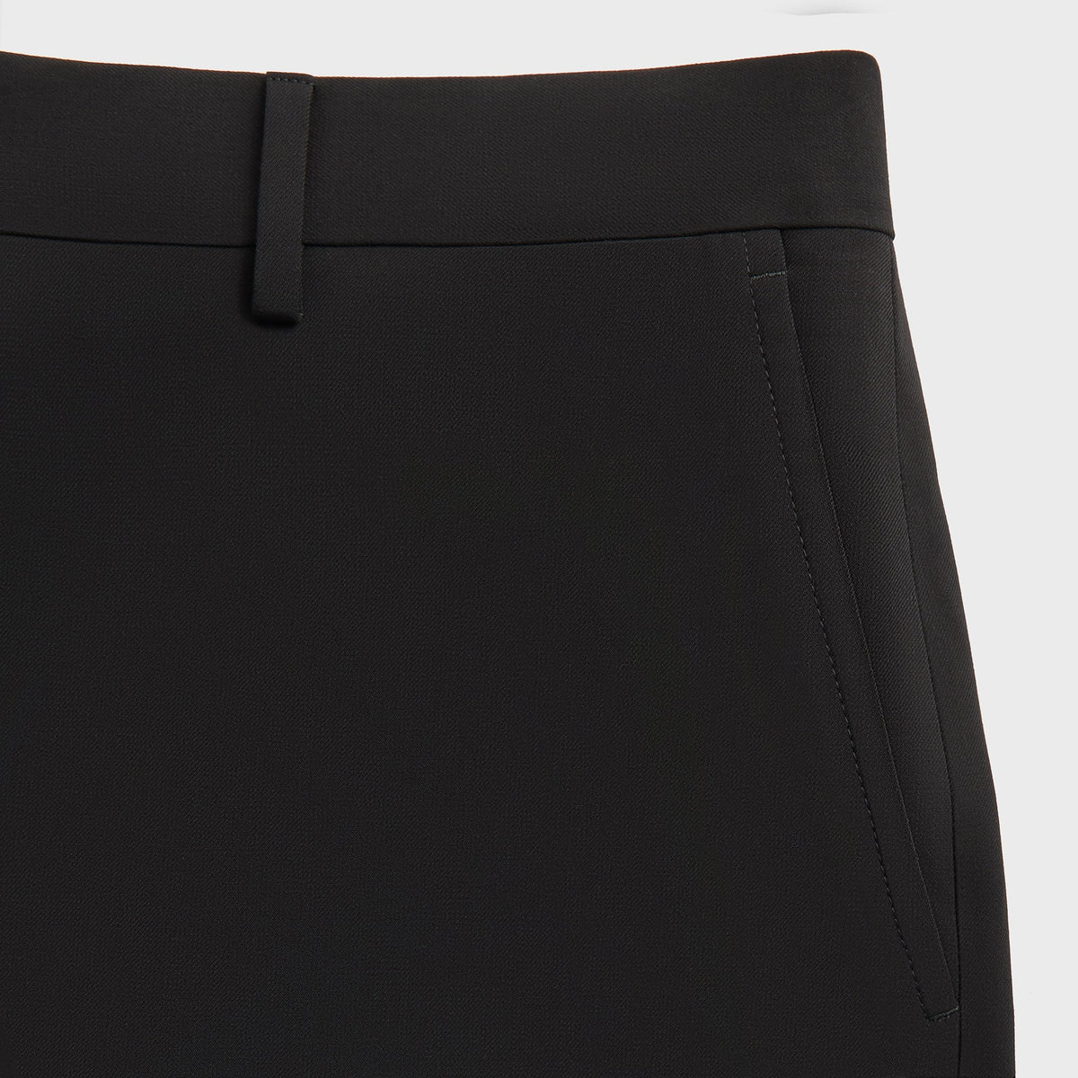 Giorgio Armani & Kith &Kin Milano Crepe Flat Front Trouser - Black