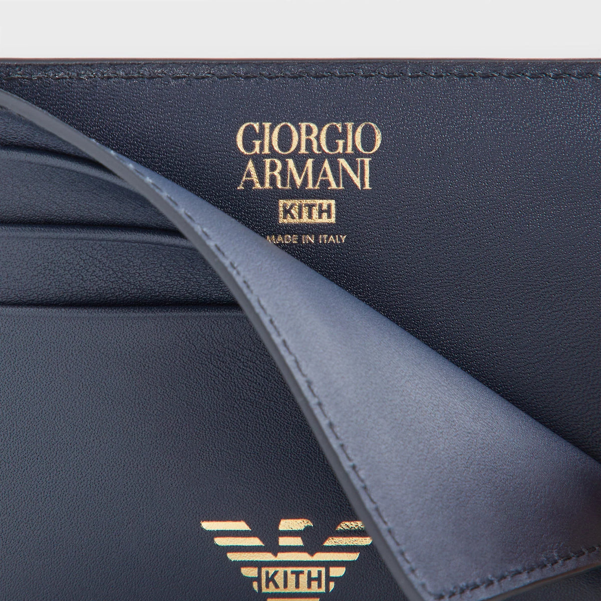 Giorgio Armani & Kith Leather Card Holder - Nocturnal