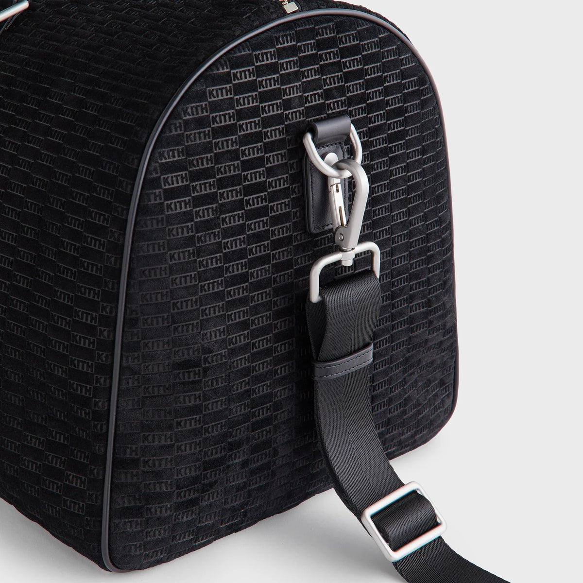 Kith Monogram Suede Traveler K55 Bag - Black