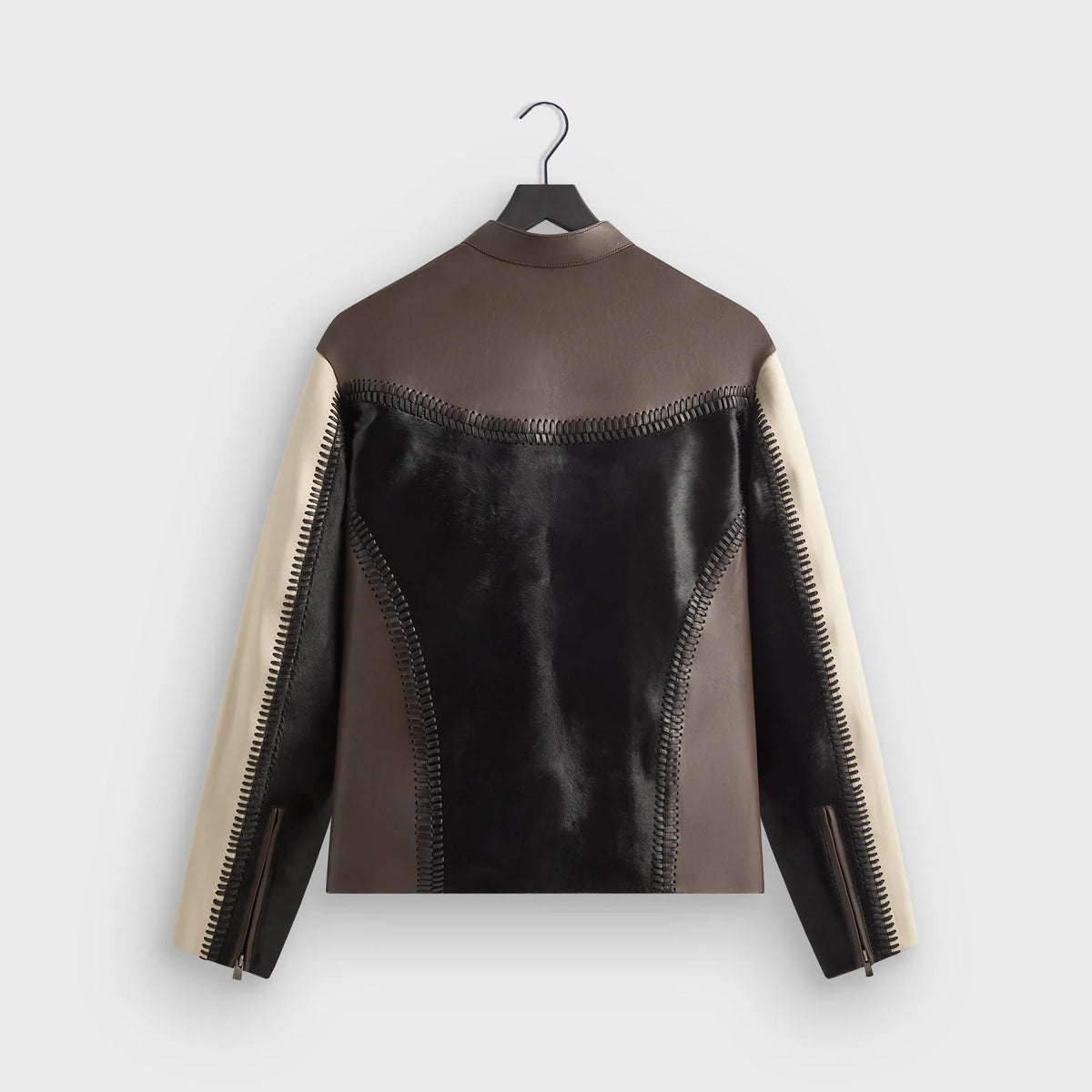 &Kin Combo Leather Avari Moto Jacket - Hickory