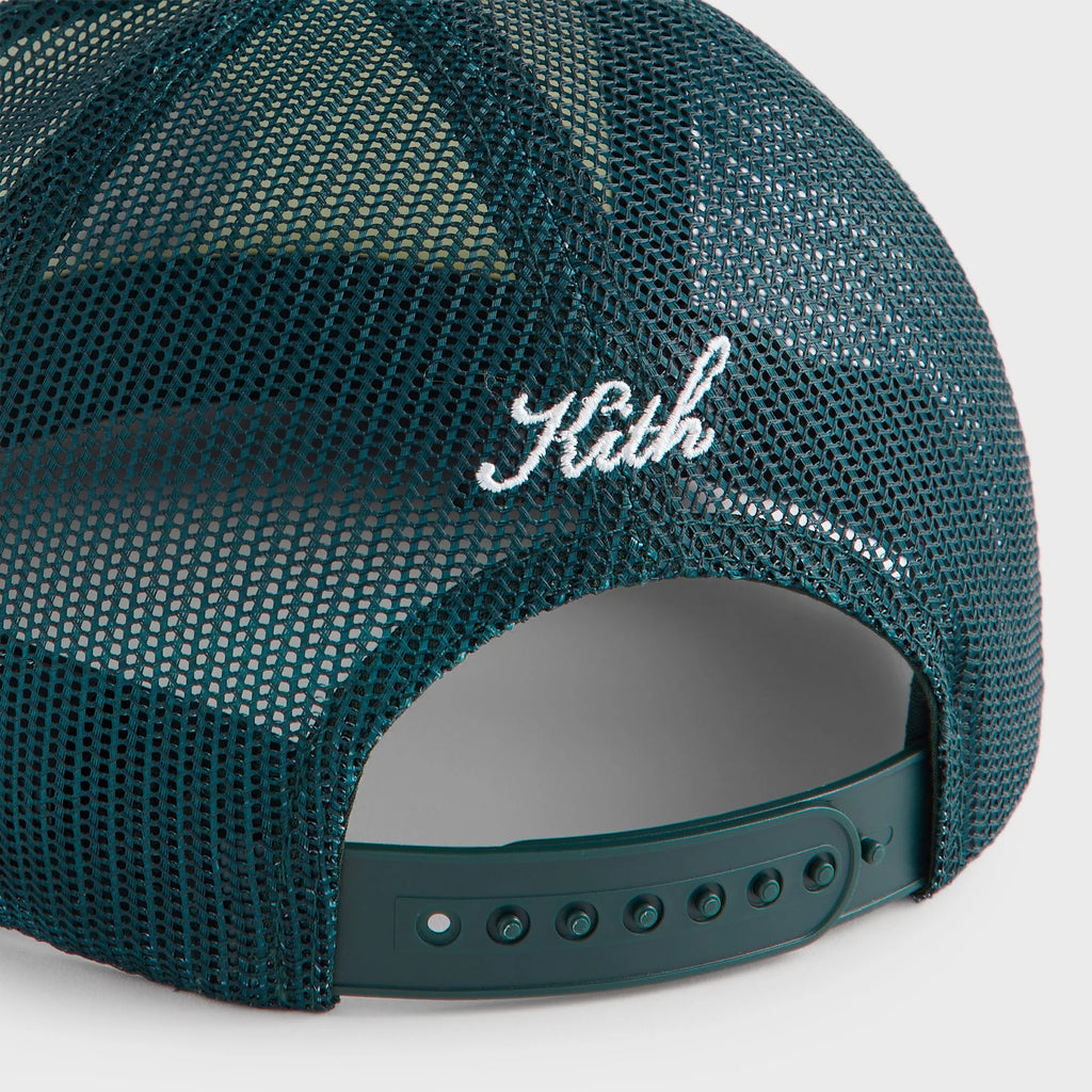 Kith Poly Foam Apple Crest Embroidery Nolan Trucker Hat - Stadium