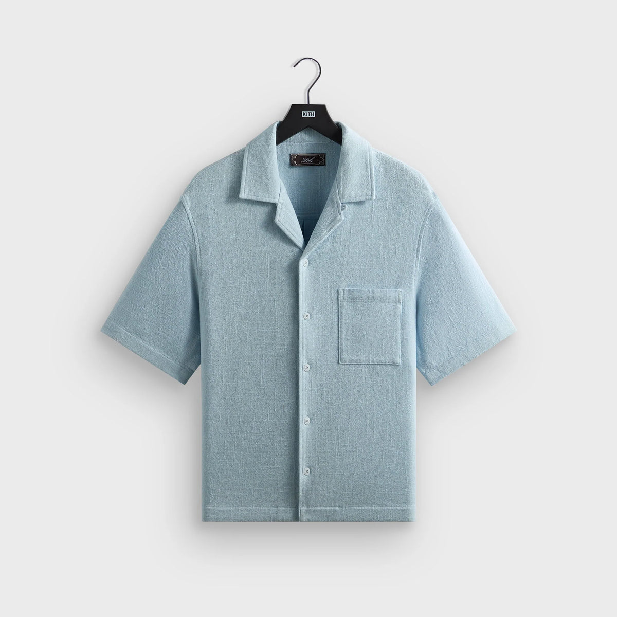 Kith Soft Woven Cropped Beckham Camp Collar Shirt - Light Indigo