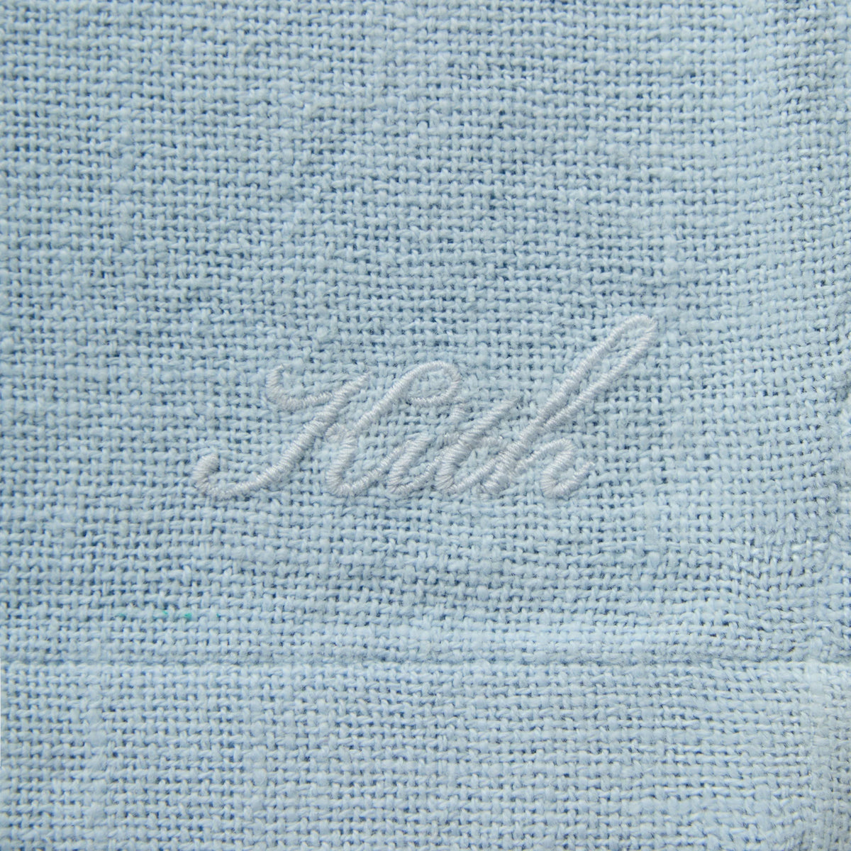 Kith Soft Woven Cropped Beckham Camp Collar Shirt - Light Indigo