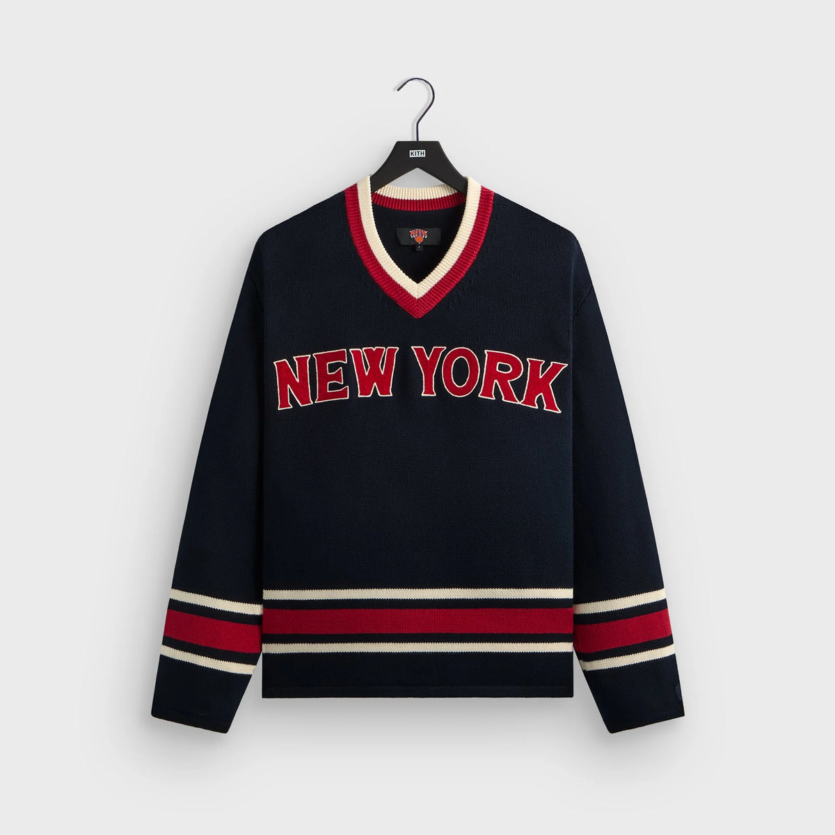 Kith for the New York Knicks Classic Beau Knit Sweater - Nocturnal