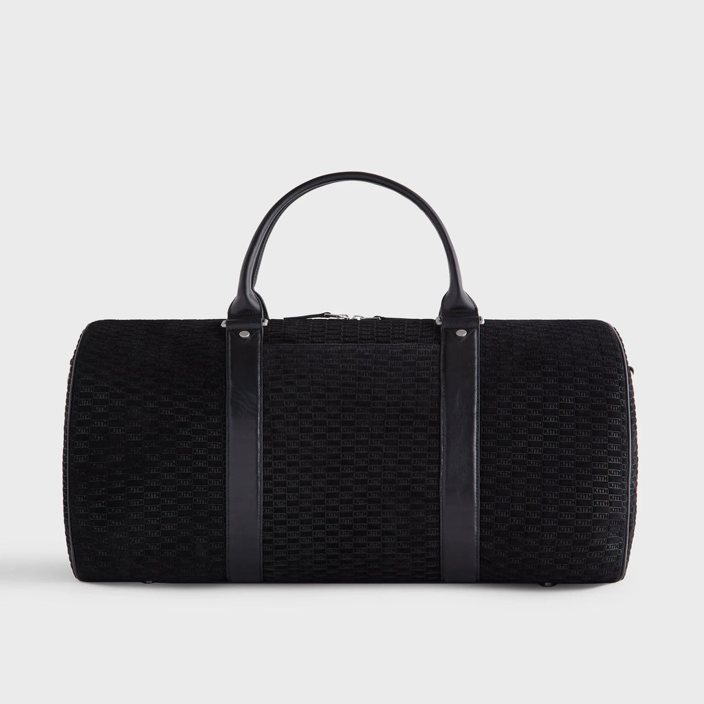 Kith Monogram Suede Traveler K55 Bag - Black