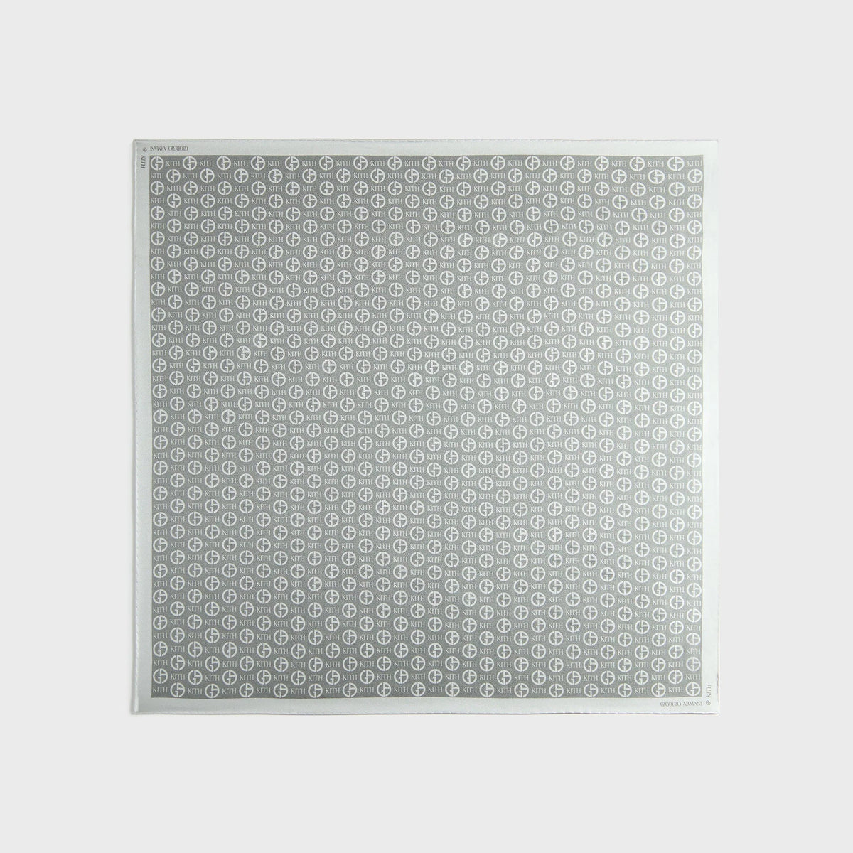 Giorgio Armani & Kith Monogram Printed Silk Bandana - Concrete