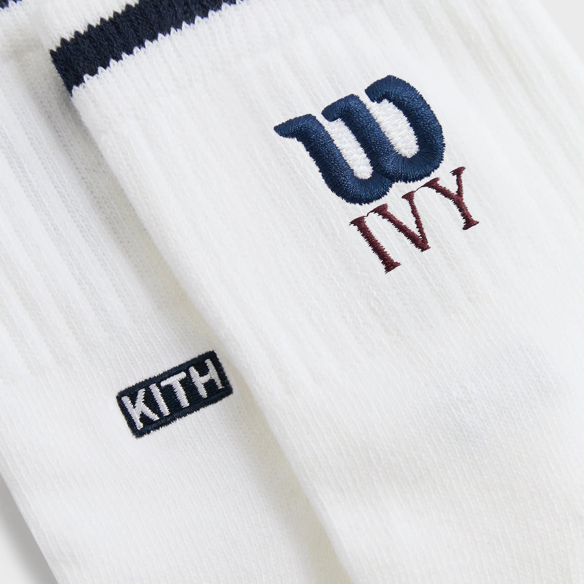 Kith Ivy for Wilson Quarter Top Socks - White / Port Royal