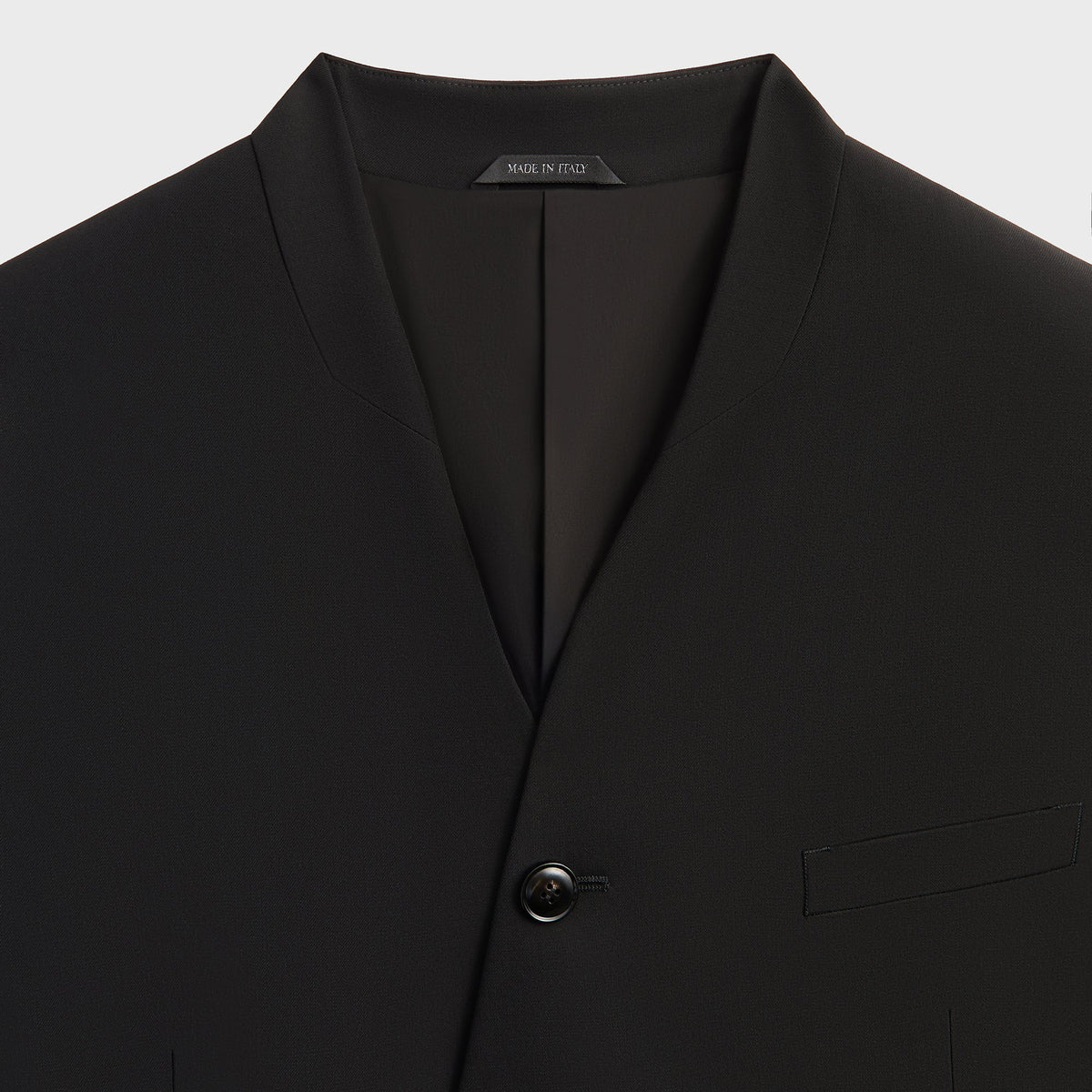 Giorgio Armani & Kith &Kin Milano Crepe Collarless Jacket - Black