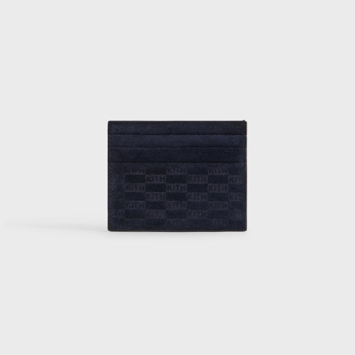 Kith Monogram Suede Card Holder - Ink