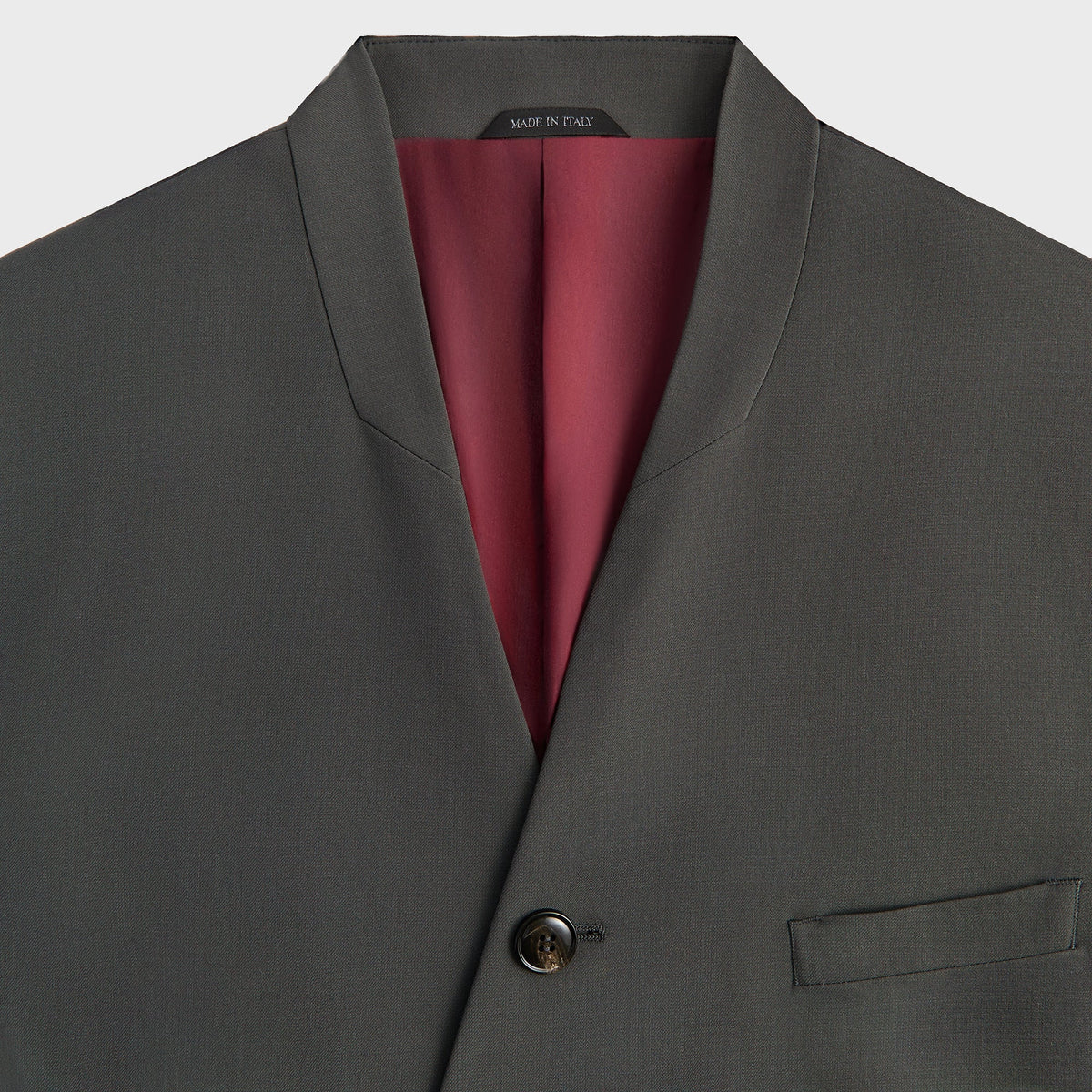 Giorgio Armani & Kith &Kin Milano Crepe Collarless Jacket - Dark Ash