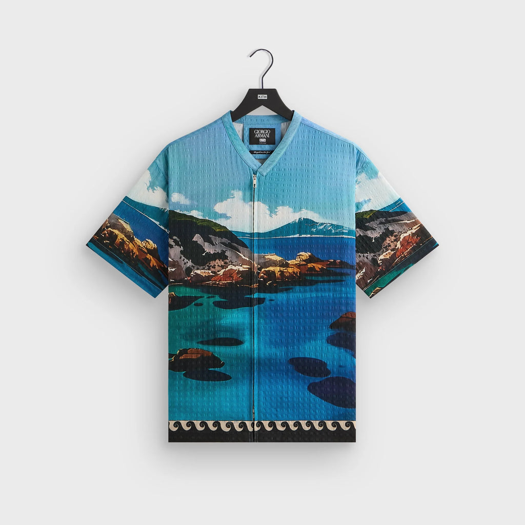 Giorgio Armani & Kith Sardinia Short Sleeve Zip Shirt - Multi