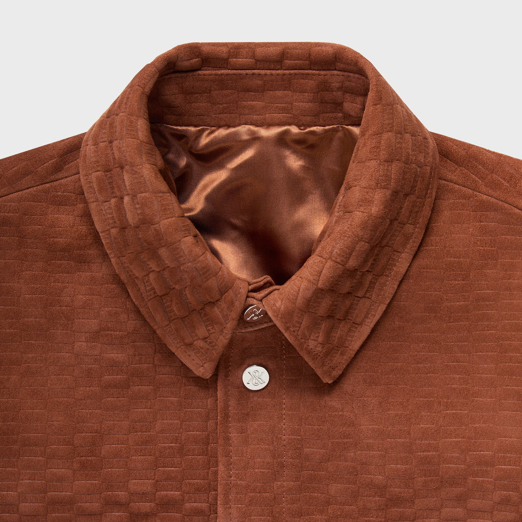 Kith Monogram Suede Apollo II Shirt - Walnut