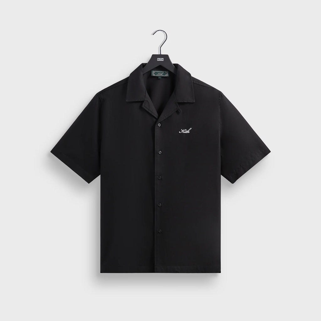 Kith Silk Cotton Thompson Camp Collar Shirt - Black