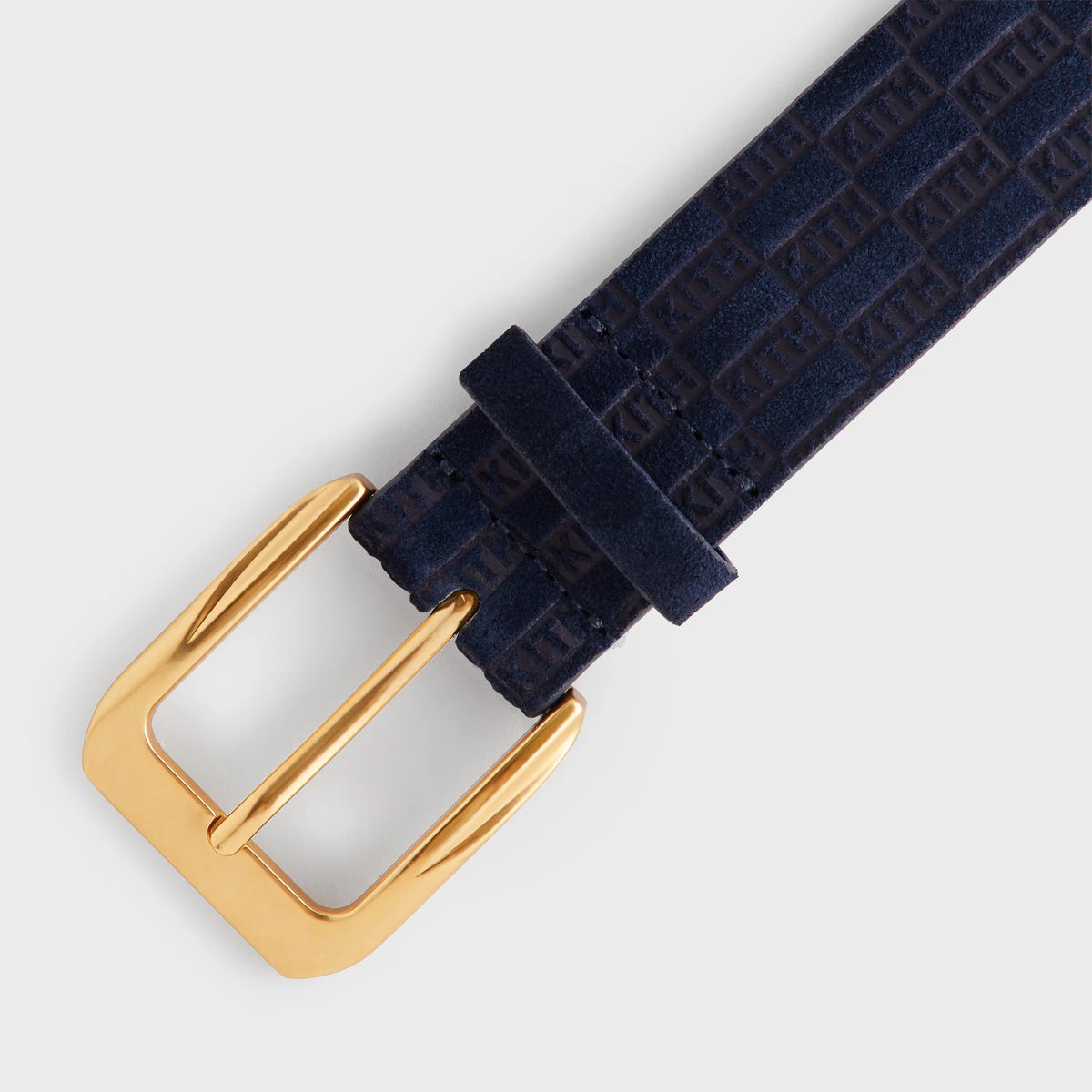 Kith Monogram Suede Leather Belt - Ink