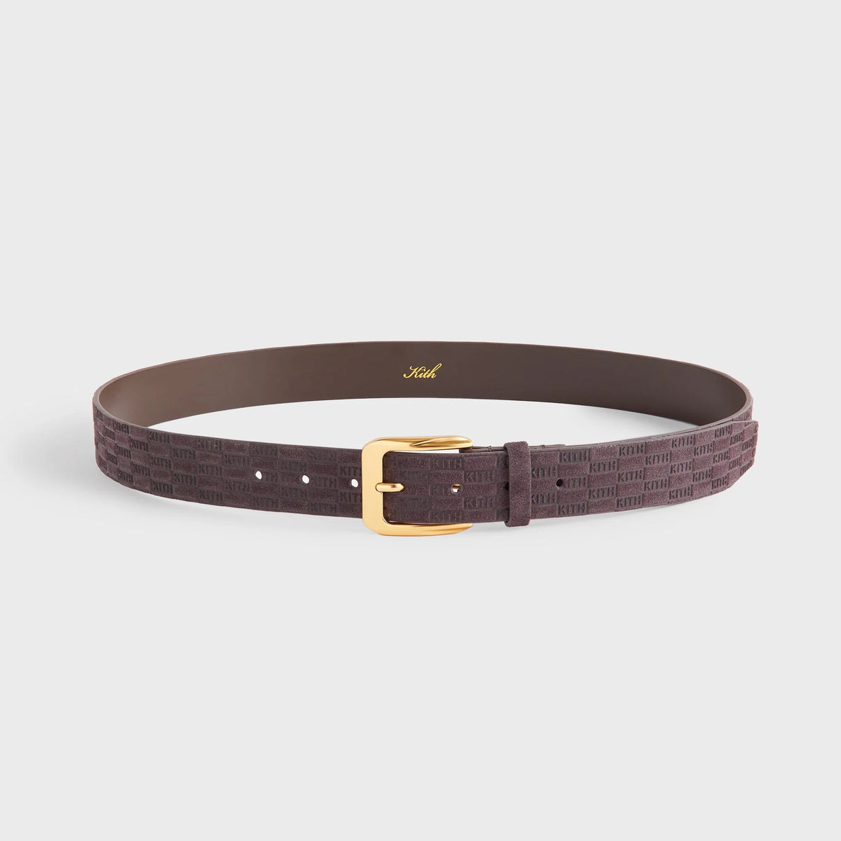Kith Monogram Suede Leather Belt - Incognito